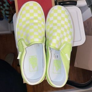 Neon Green/Yellow Vans - Lightly USED